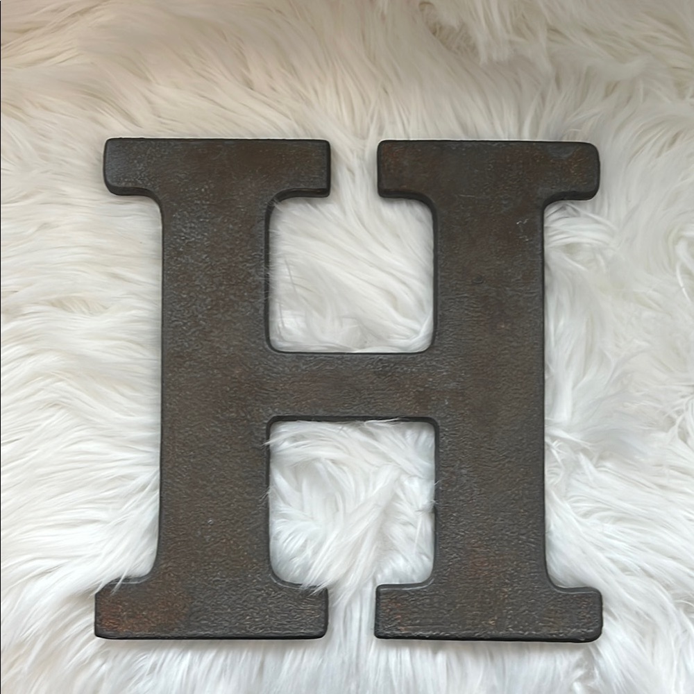 NWT Gray Wall Decor Letter “H” by Pottery barn Kids